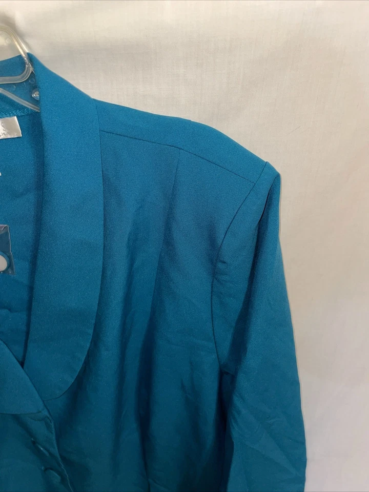 Chaqueta de vestir Allison Woods para mujer talla 4XL azul negocios formal boda Foto 4 de 4