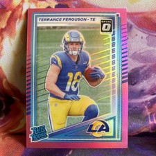 2025 Panini Donruss Rated Rookie Terrance Ferguson #323 Optic Preview Pink (RC)
