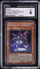 2007 YUGIOH 1ST ED GLAS-DE090 NECROFACE SECRET CGC 6 EX #6038375101 (GERMAN)