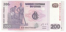 Congo, 200 Cent, 2013, Banque Centrale DU Congo, UNC