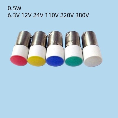BA9S Bajonett LED Leuchtmelder Glühbirne Warnlampe 0.5W 6.3V 12V 24 110 220 380V