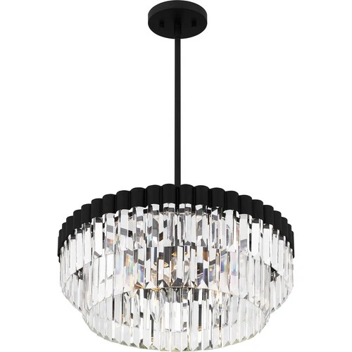 Matte Black Four Light Pendant from the Quoizel Pendant Collection - Picture 4 of 6