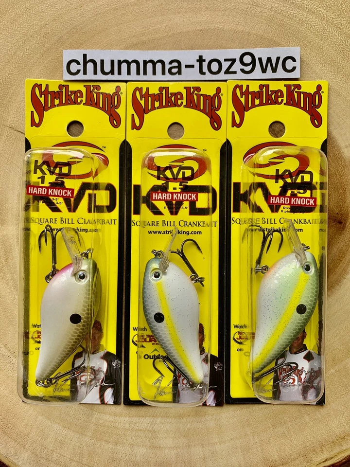 KVD1.5 (Lot Of 3) “Hard Knock” Square-bill Crankbait, Strike King, Bass, NWT! - Image 3 of 4