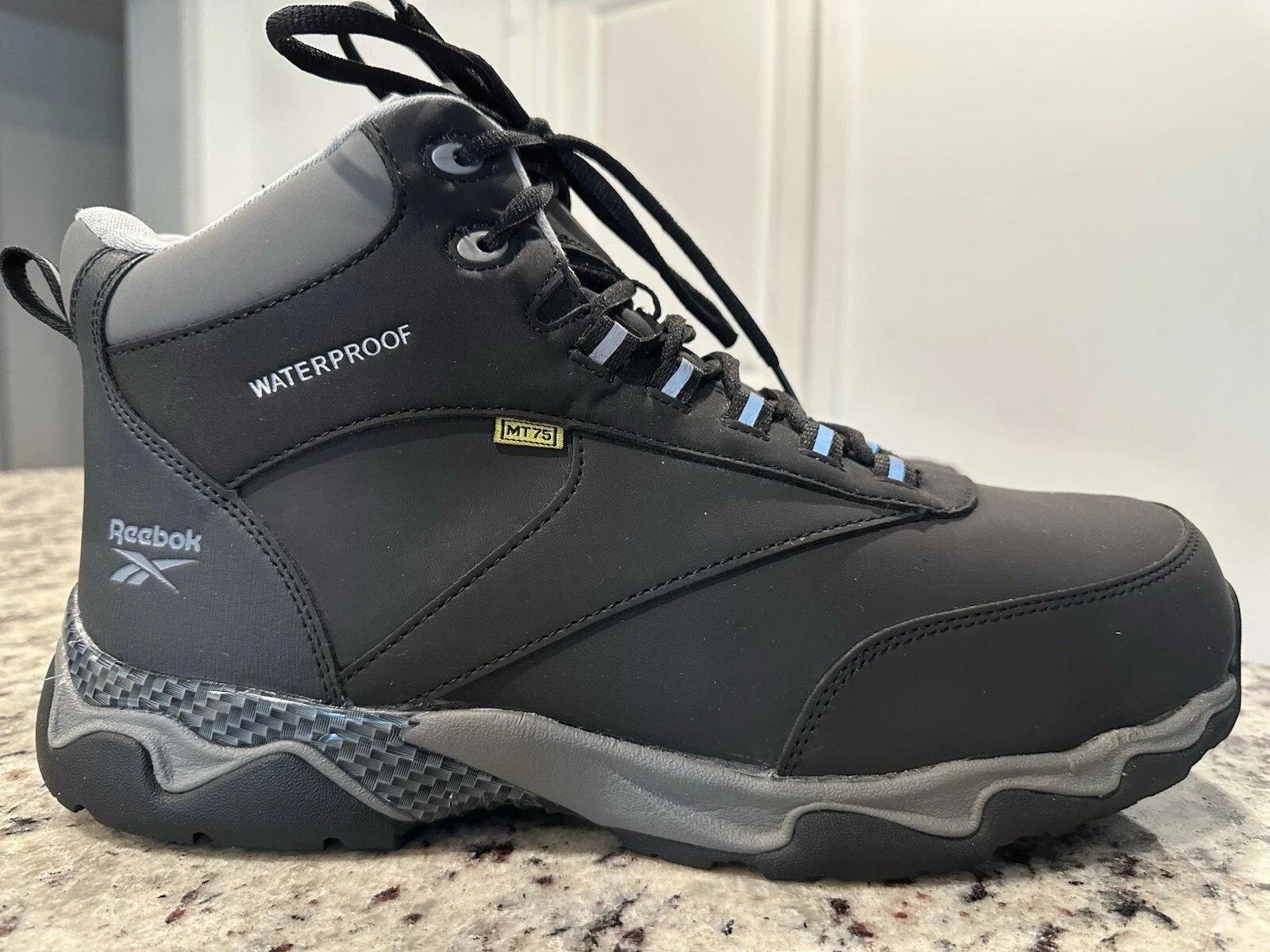 REEBOK Beamer mens sz 13 Black Composite Toe Waterproof Athletic Work Boot