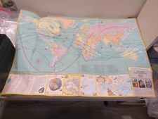 Vintage 1963 ESSO Famous Journeys of Discovery and Exploration Map 23"x34"
