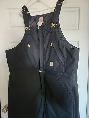 Carhartt Men's Extremes Insulated Bib Overalls R33 Black 40X34 - Picture 3 of 12