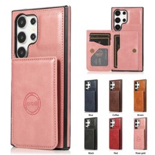 Magnetic Leather Flip Card Wallet Case For Samsung Galaxy S26 S25 FE S23 S20 S10