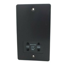 Flat Matt Black Plug Sockets Light Switches Dimmers - Whole Range available