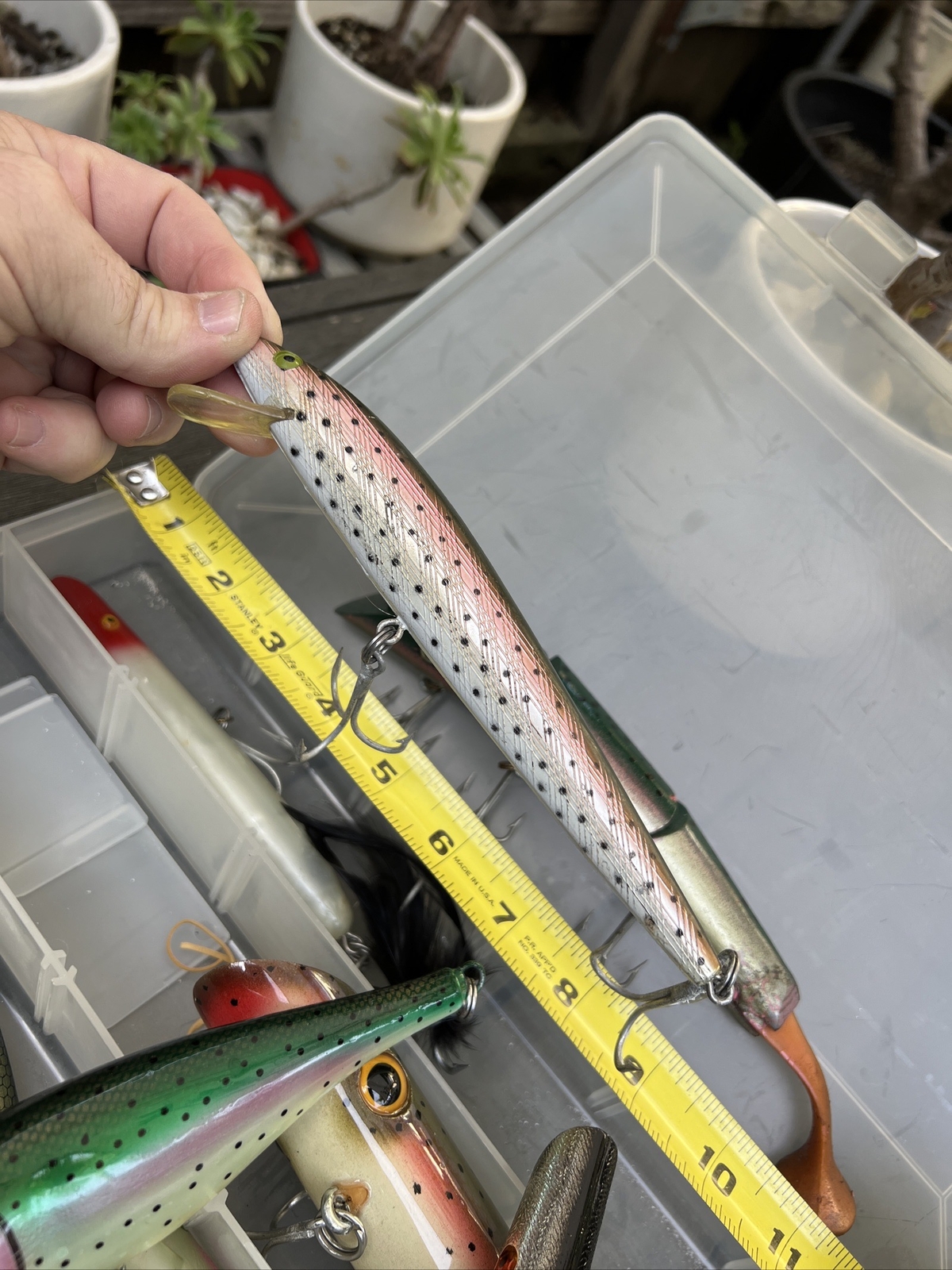 Lot Of 10 Fishing Lures Musky Pike Baits Wood Painter Rapala Cordell Vintage - Image 5