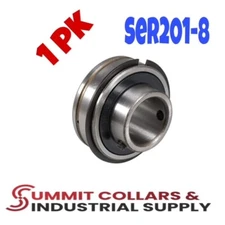 SER201-8 ER-8 ER8 1/2" Bore Set Screw Locking Insert Bearing 1/2" x 47mm OD