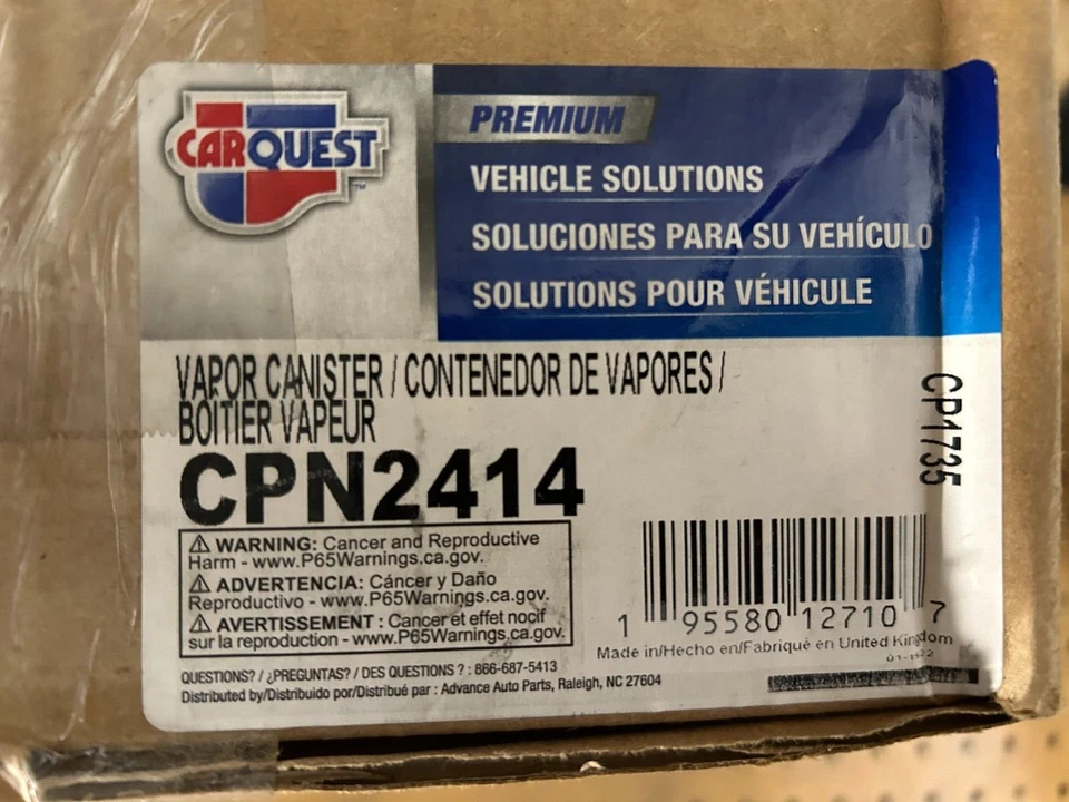 Carquest Premium Vapor Canister #CPN2414 Fits 2013 Mini Cooper Paceman - Image 2 of 2