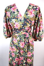 SALE Long Wrap Dress S M L XL XXL 8 10 12 14 16 18 Floral Party hippy Boho Pagan