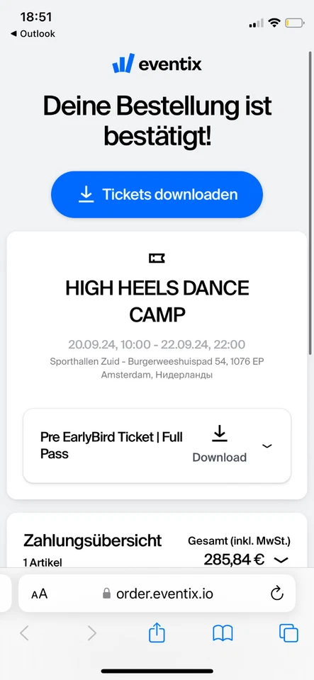 High Heels Dance Camp Amsterdam Full Pass PreEarlyBird Price - Bild 2 von 4