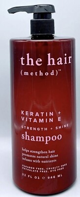 The Hair METHOD Keratin + Vitamin E Strength + Shine Shampoo 32 fl oz New