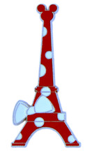 Minnie Mouse Eiffel Tower Individual Disney World Parks Trading Pin ~ Brand New