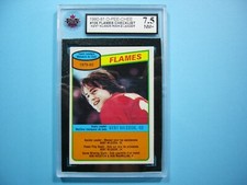 1980/81 O-PEE-CHEE CARD #106 FLAMES CHECKLIST KENT NILSSON ROOKIE RC KSA 7.5 OPC