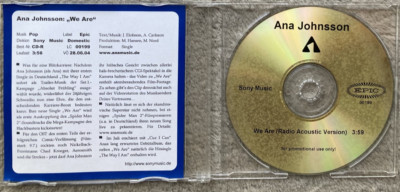 Ana Johnsson - We Are /   1-Track CD