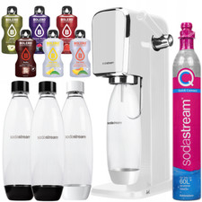 NEUF Sodastream Chauffe-eau Art White Set avec 3 bouteilles et cylindre CO2