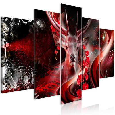 ROTER HIRSCH Leinwandbild TNT Drucke Bilder Wandbild g-C-0354-b-m