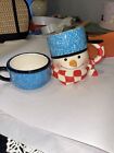 Hallmark Mitford Snowman Christmas Mug Jan Karon Percy Oversized 4.5"
