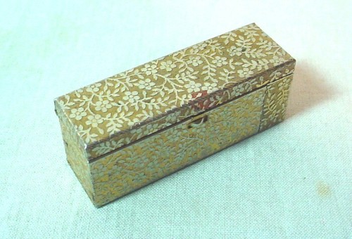 CUSTODIA/SUPPORTO ROSSETTO VINTAGE ORO FIORENTINO METALLO AVON MOD ROSA ZUCCHERO CON SPECCHIO - Foto 2 di 2