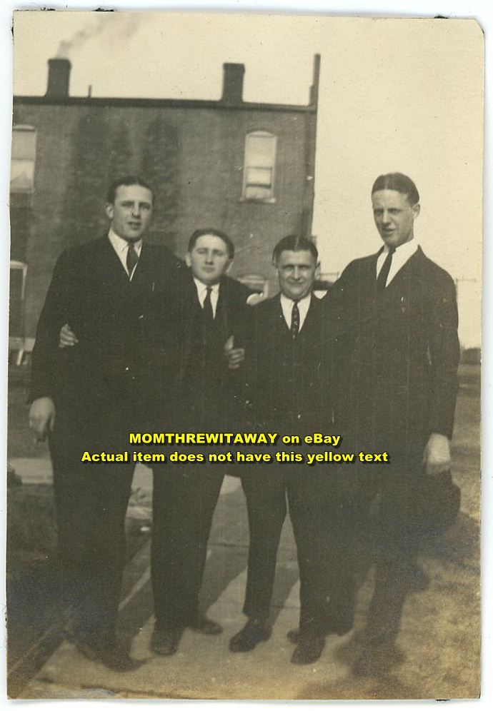 c1920 Photo 4 Handsome Young Men Suits Ties Joplin Missouri MO Hart