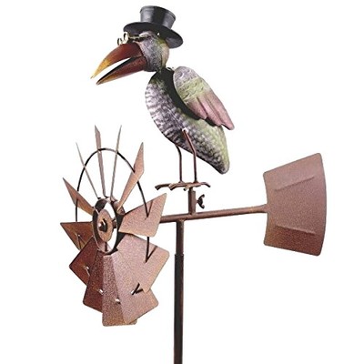 Garten Terrasse Gartenfiguren Skulpturen Rabe Mit Brille Bunt Metall Gartenfiguren Hingucker Neu Garten Windrad Ppipo Es