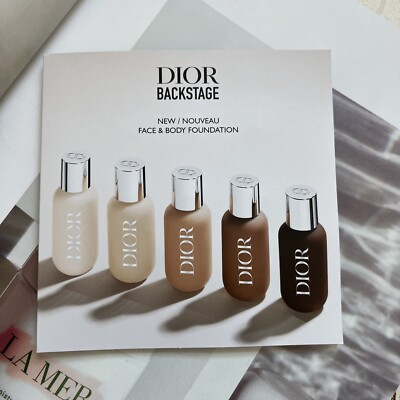 Dior Backstage Face Body Foundation Shade Sample Bubble Card New
