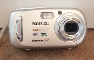 Samsung Digimax A50 5.0MP Compact Digital Camera Silver in excellent condition.