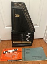 Vintage Oscar Schmidt Black Mid-Century 36 String 12 Chords Autoharp Rare Nice