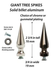 LARGE SCREW ON TREE SPIKES - FOR HELMETS AND RAT RODS