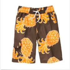  NWT Boys Swimwear GYMBOREE size 7 Swim Shop Pineapple Swim Trunk Board Shorts