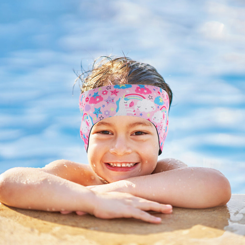 4 Pcs Waterproof Headband Adjustable Ear Covers Swimming for Kids eBay