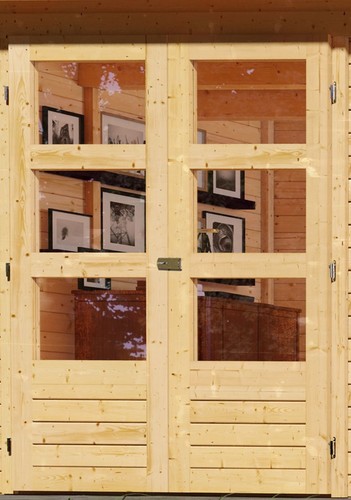 Gartenhaus Holz 19mm Gerätehaus Holz Venlo E naturbelassen Karibu - Bild 6 von 10
