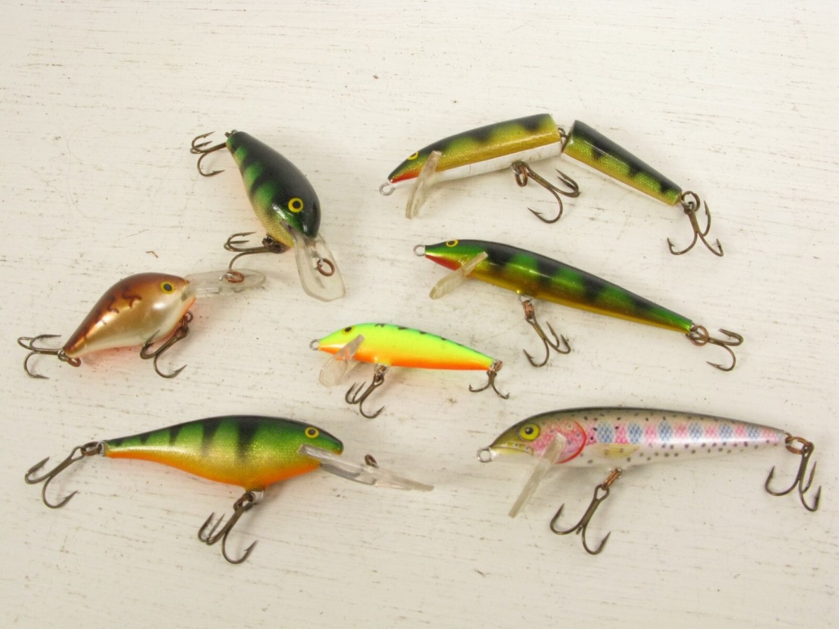 Appâts, leurres et mouches argentés Rapala pour la pêche