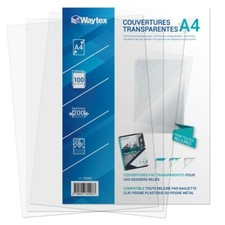 100 couvertures pour relieuse -  translucide - Waytex