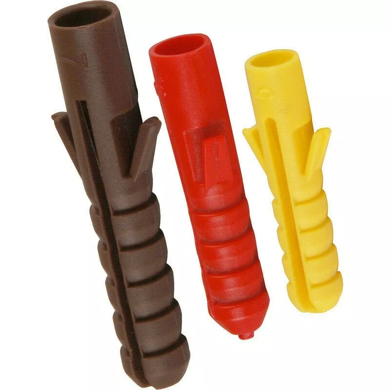Fischer Plastic Wall Plug Yellow 5 Red 6 Brown 7 Fixing Raw plugs Universal