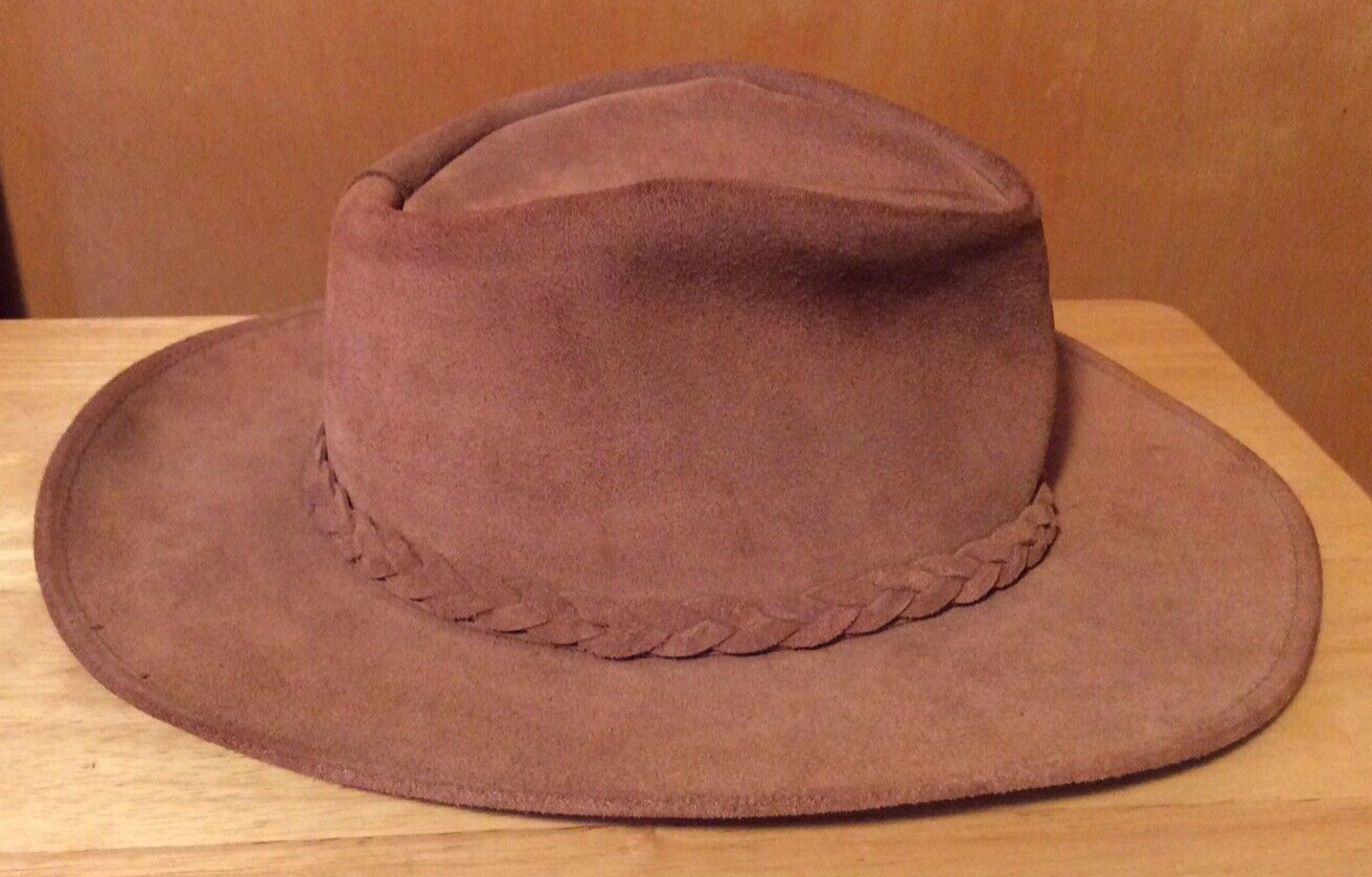 Preowned Henschel Hat Mens Size Large Cruiser Weekend Walker Suede Brown