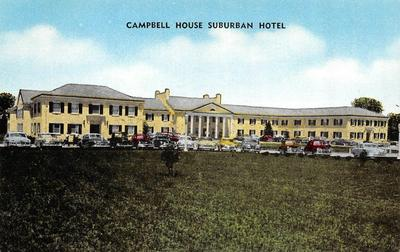 #ad LEXINTON KY Kentucky CAMPBELL HOUSE SUBURBAN HOTEL Roadside c1950#x27;s Postcard $5.60