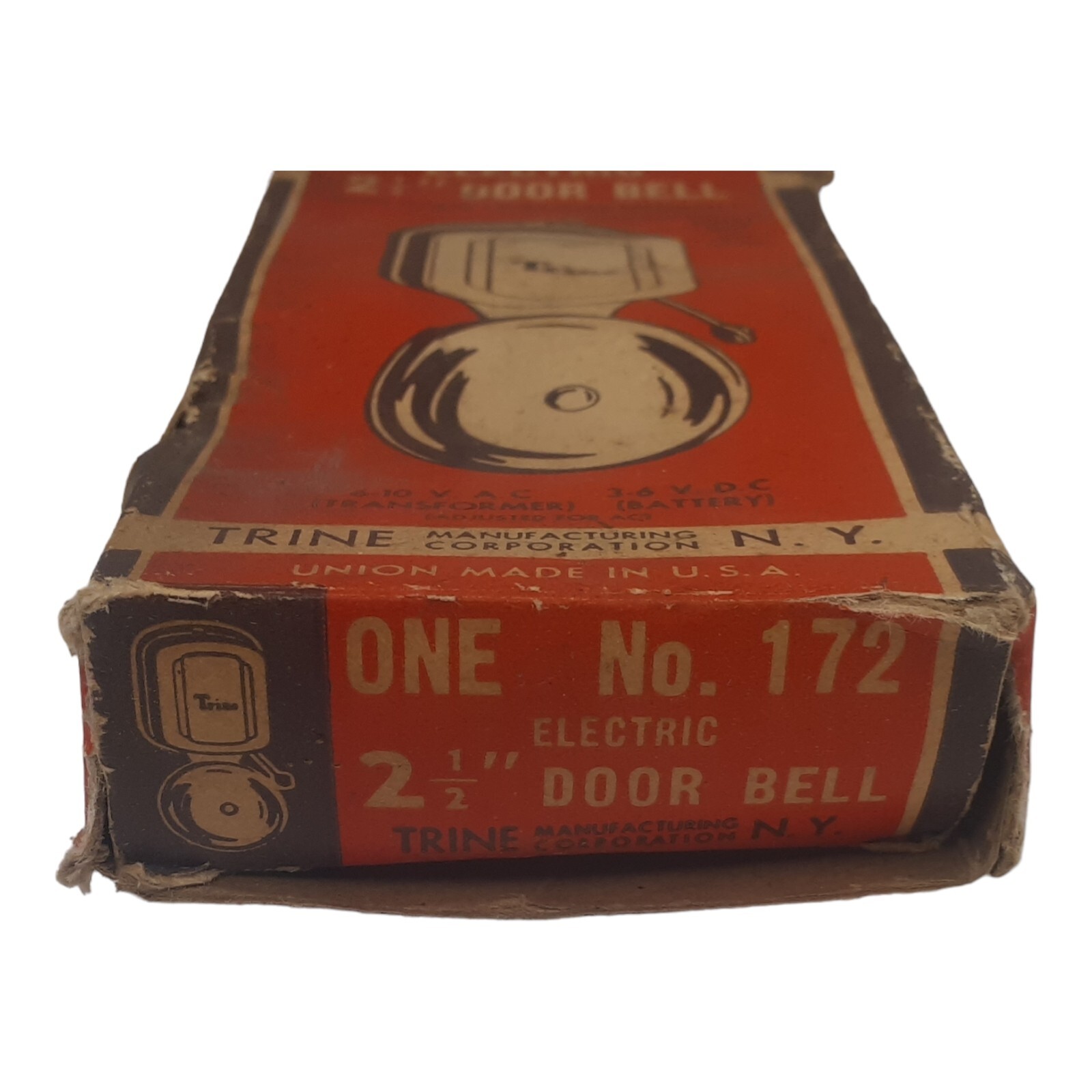 Trine Electric 2 1/2" Door Bell No.172 Metal New York  
