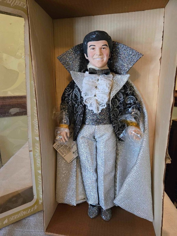 LIBERACE “MR SHOWMANSHIP” DOLL IN BOX 18" Vtg EFFANBEE LEGEND 1986 w Letter