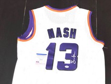 STEVE NASH Hand Signed Phoenix Suns Jersey NBA Basketball Nets HOF MVP PSA DNA
