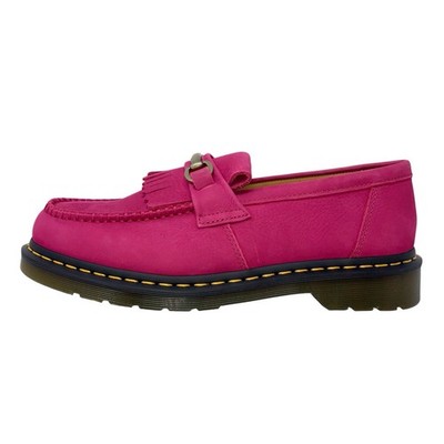 Dr Martens Adrian Snaffle Fuchsia Pink Nubuck Leather Loafers