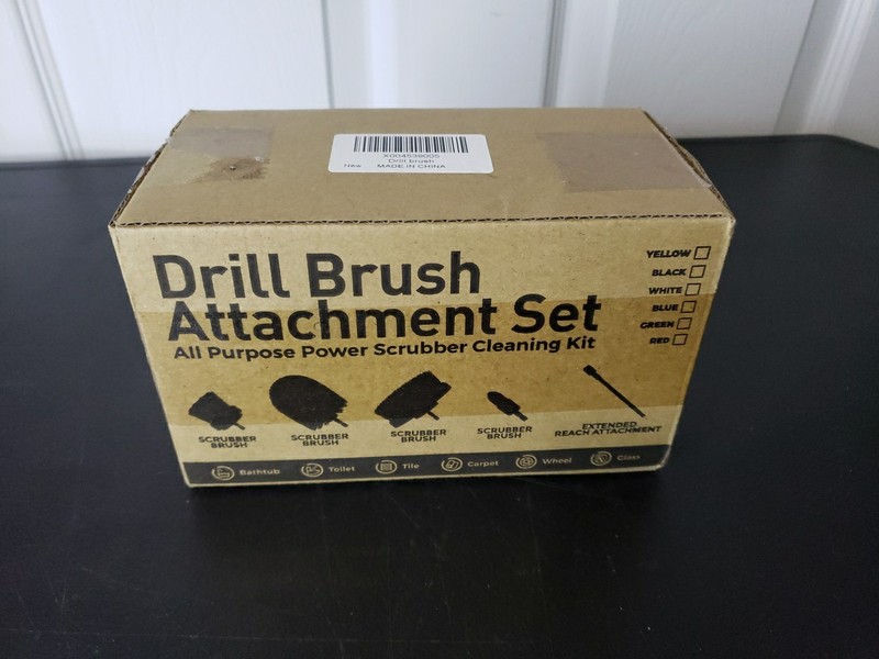 Holikme 6-Pack Black Drill Brush Power Scrubber All Purpose Cleaning