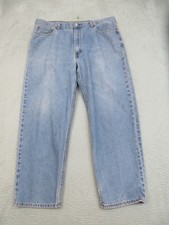 Levis 550 Jeans Mens 40x30 Blue Light Wash Denim Relaxed Tapered Logo Casual