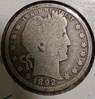 1892 25C Barber Quarter