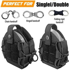 US Single/Double Open Top Handcuff Case Pouch for Duty Belt/MOLLE Tactical Vest