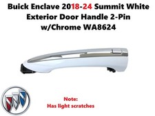Buick Enclave 2018-24 Summit White Exterior Door Handle 2-pin Wchrome Wa8624