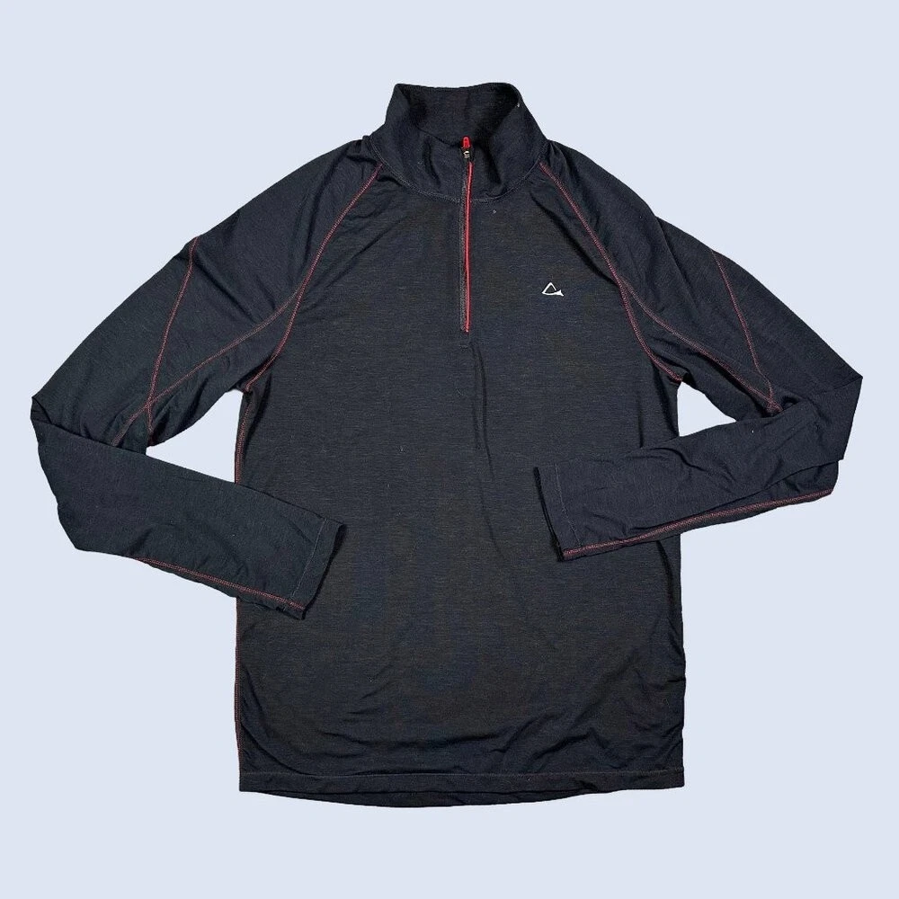 Paradox Merino Blend 1/4 Zip Baselayer Men’s Small Black DriRelease Wool Stretch