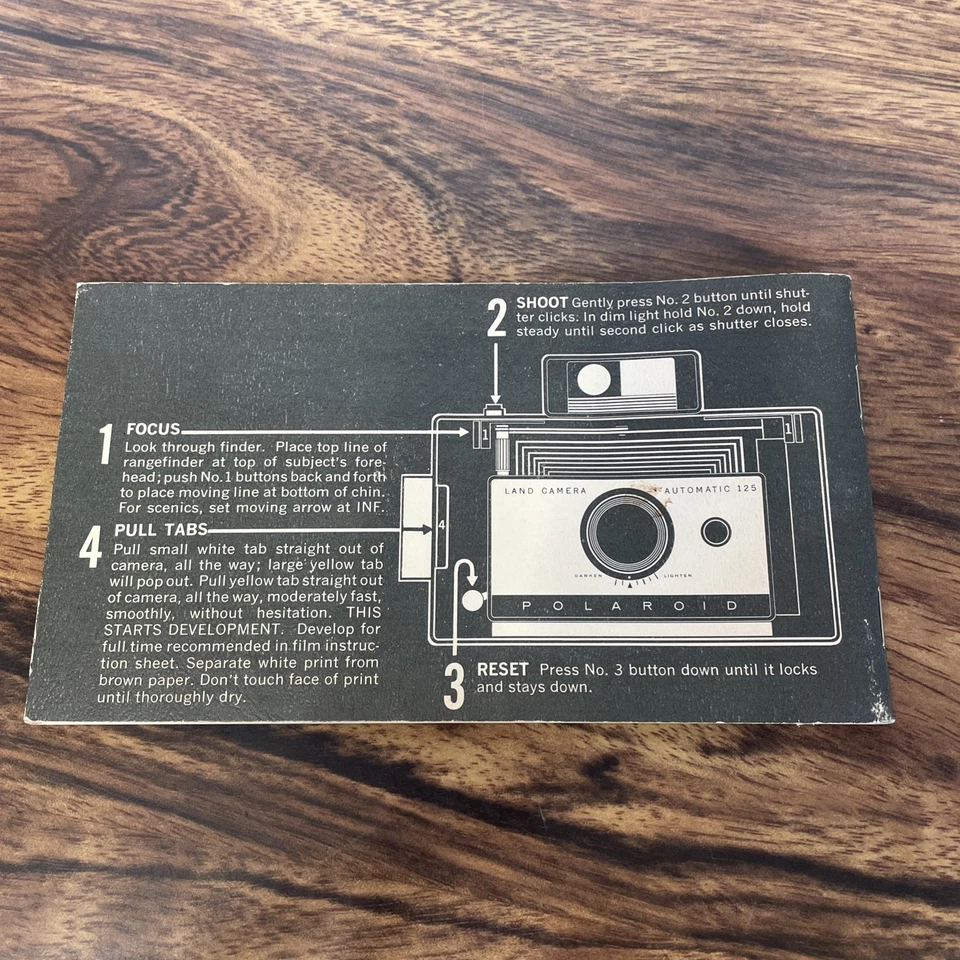 Vintage 1960s Polaroid Automatic 125 Land Camera Instruction Manual - Image 2 of 4